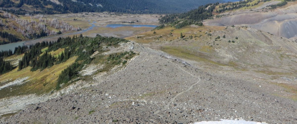 We are now descending the Panorama Ridge Trail. 